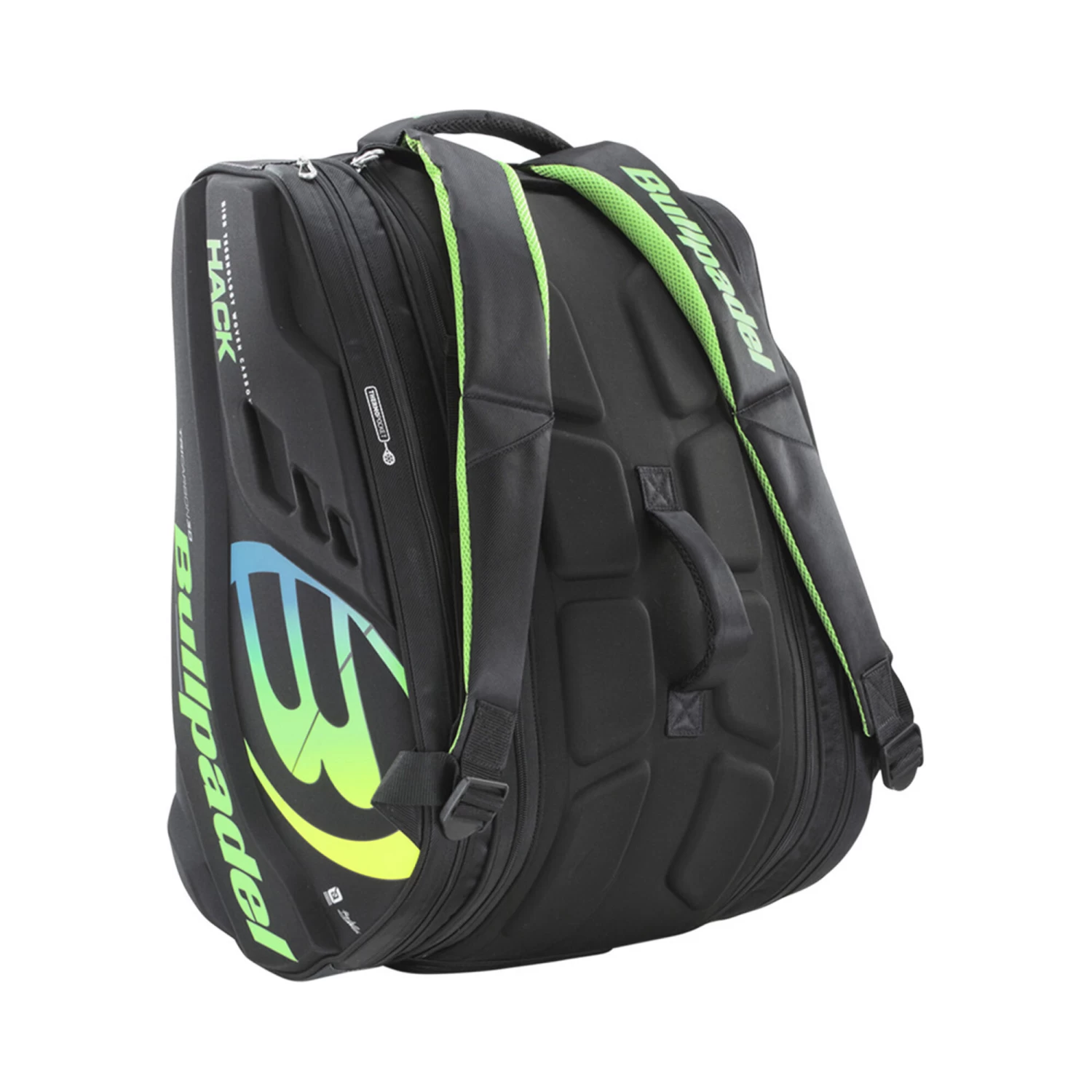 BULLPADEL HACK 005 Padel Racket Bag - Black, Green 2 BULLPADEL HACK 005 Padel Racket Bag - Black, Green - Image 2