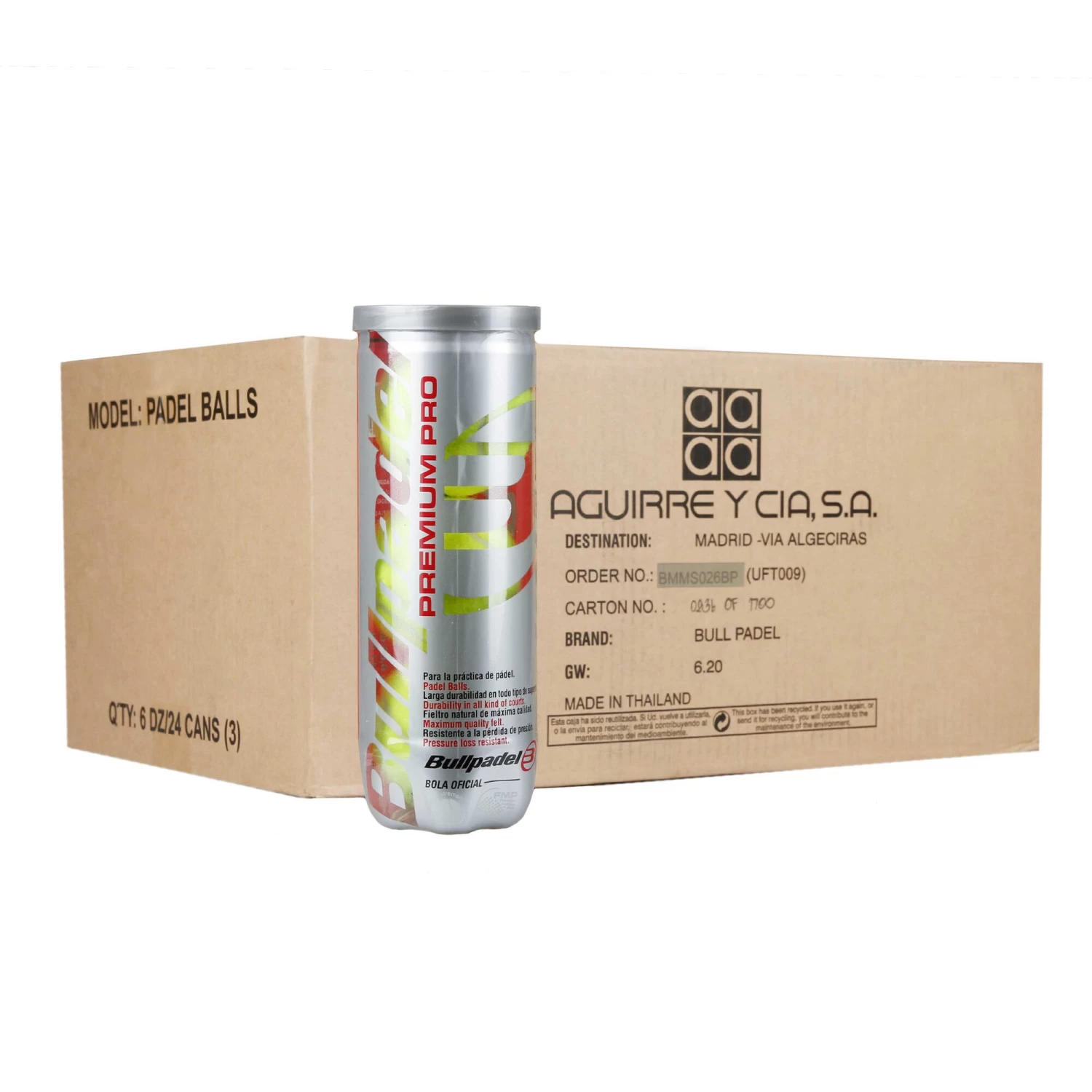 BULLPADEL Premium Pro 24x 3 Ball Tube In A Box 1 BULLPADEL Premium Pro 24x 3 Ball Tube In A Box