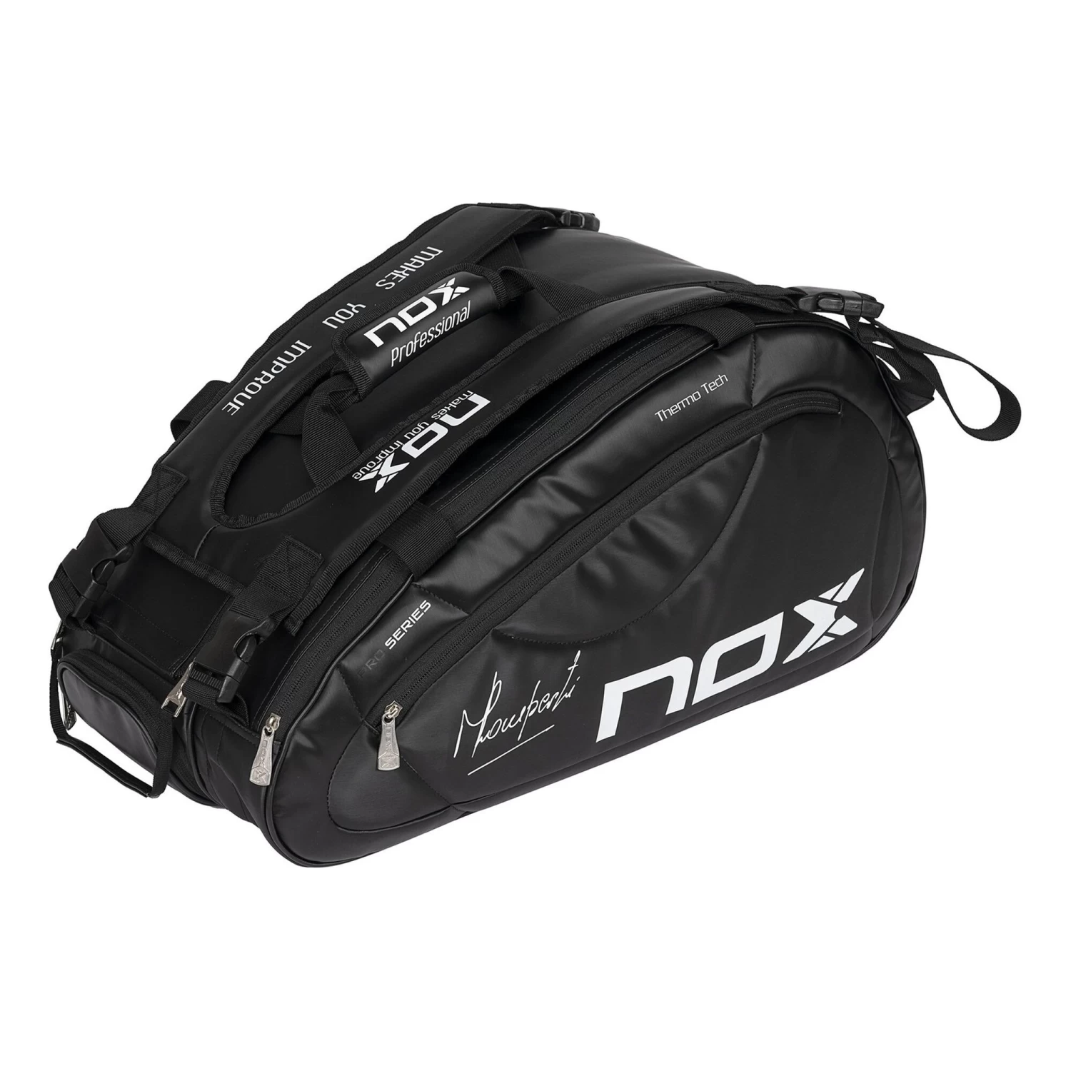 NOX Thermo Pro Series Padel Racket Bag - Black, White 1 NOX Thermo Pro Series Padel Racket Bag - Black, White