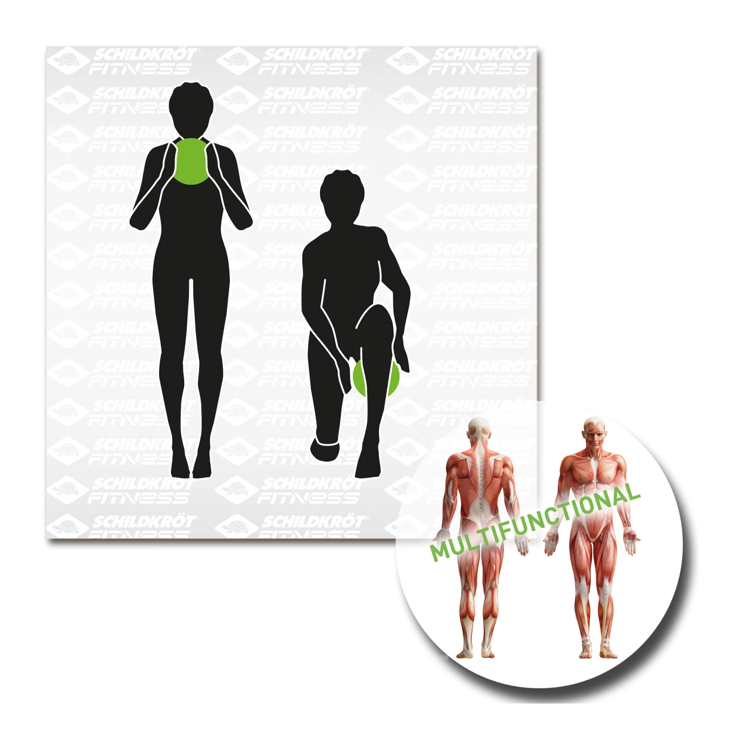 Medicine Ball 1kg - Anthracite, Green 2 Medicine Ball 1kg - Anthracite, Green - Image 2