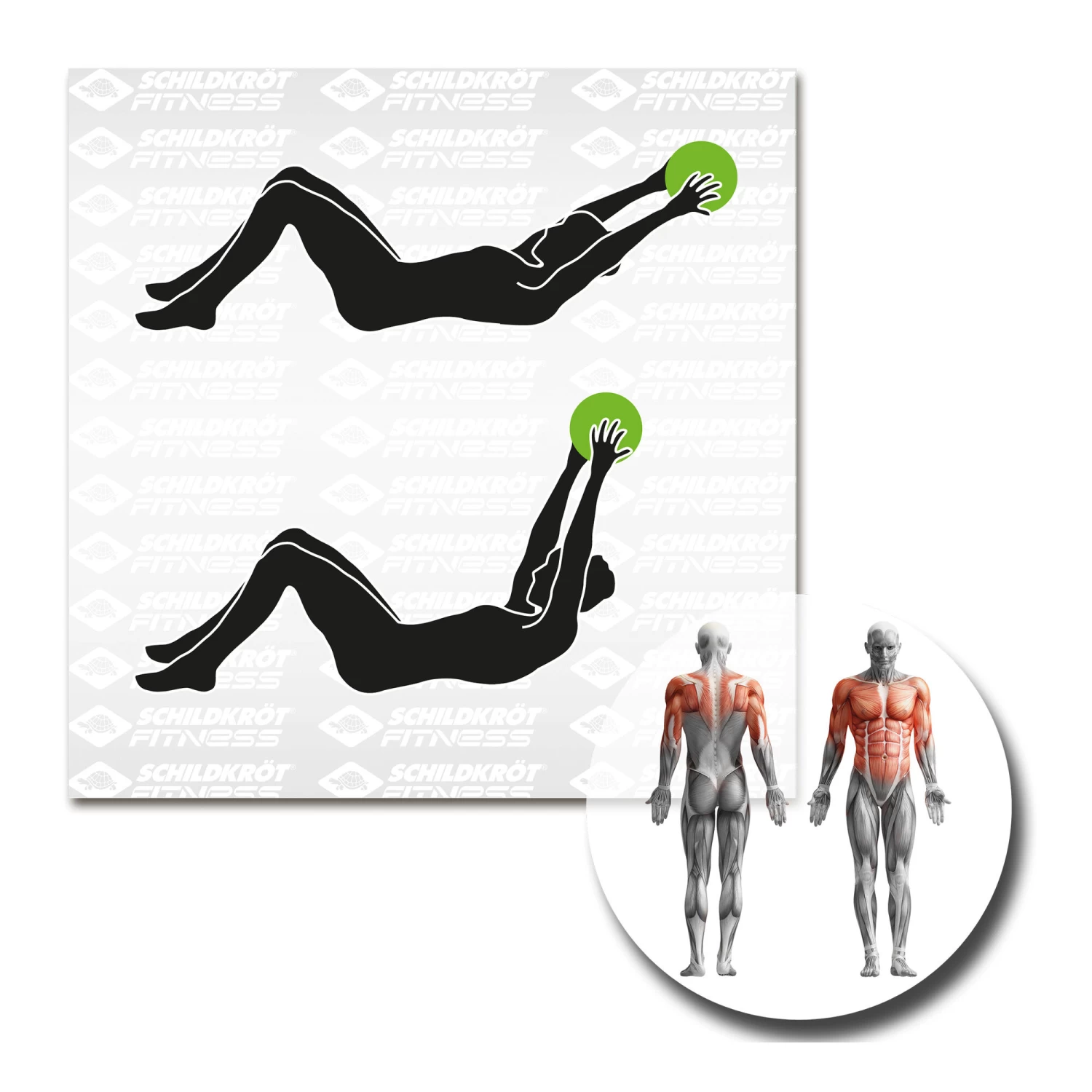 Medicine Ball 1kg - Anthracite, Green 4 Medicine Ball 1kg - Anthracite, Green - Image 4