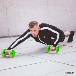 Exercise Wheel - Dual Training Device - Green, Black -Sports Supplies Shop 0007100000 13