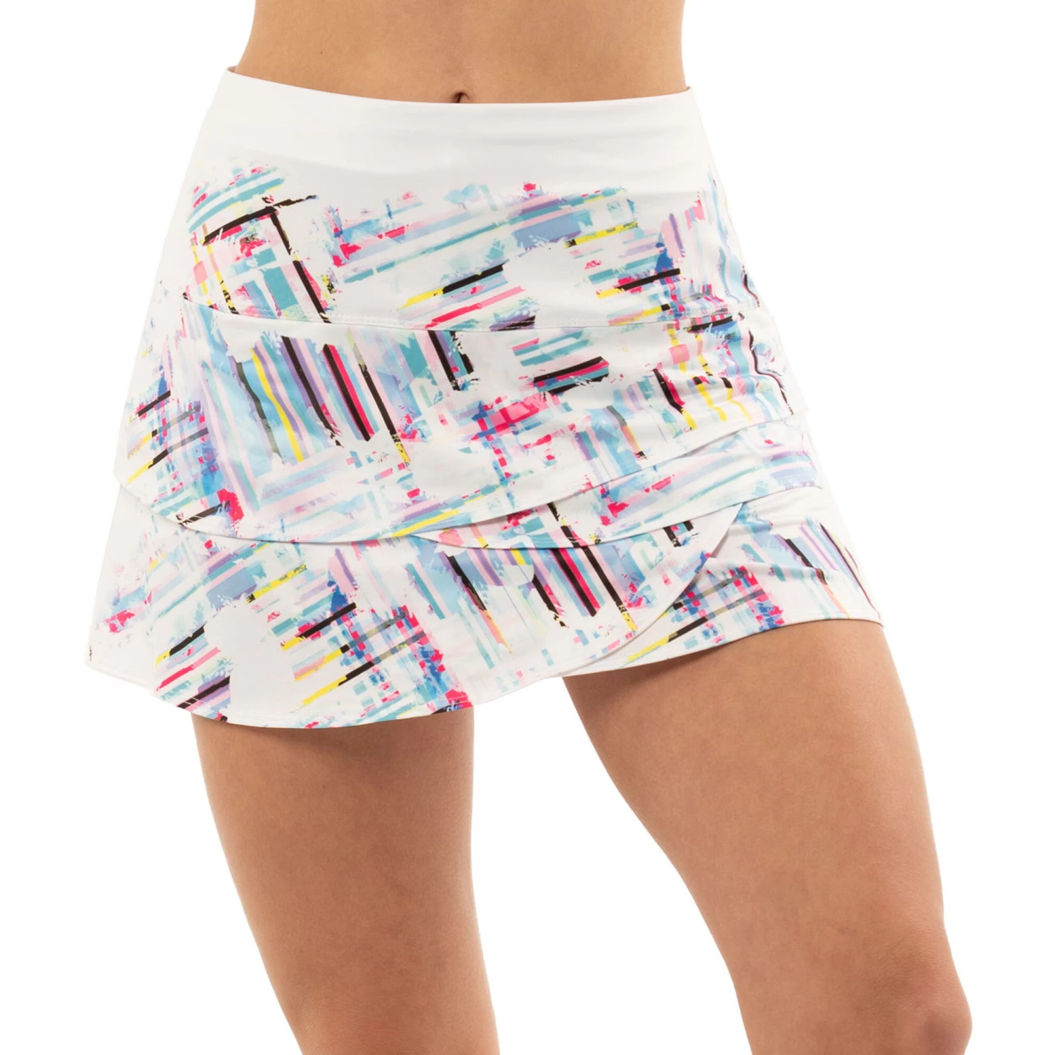 Splatter Up Scallop Skirt Women - White, Multicoloured 2 Splatter Up Scallop Skirt Women - White, Multicoloured - Image 2