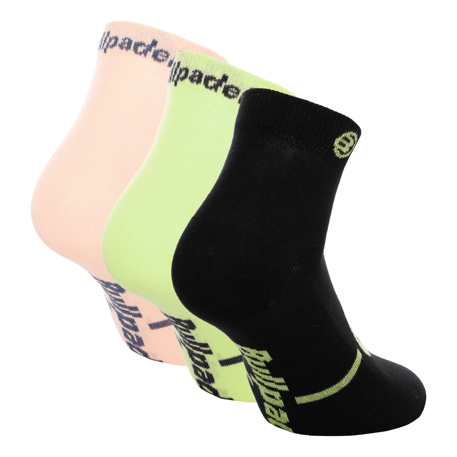 BULLPADEL Short Sports Socks 3 Pack Women - Black, Multicoloured 2 BULLPADEL Short Sports Socks 3 Pack Women - Black, Multicoloured - Image 2