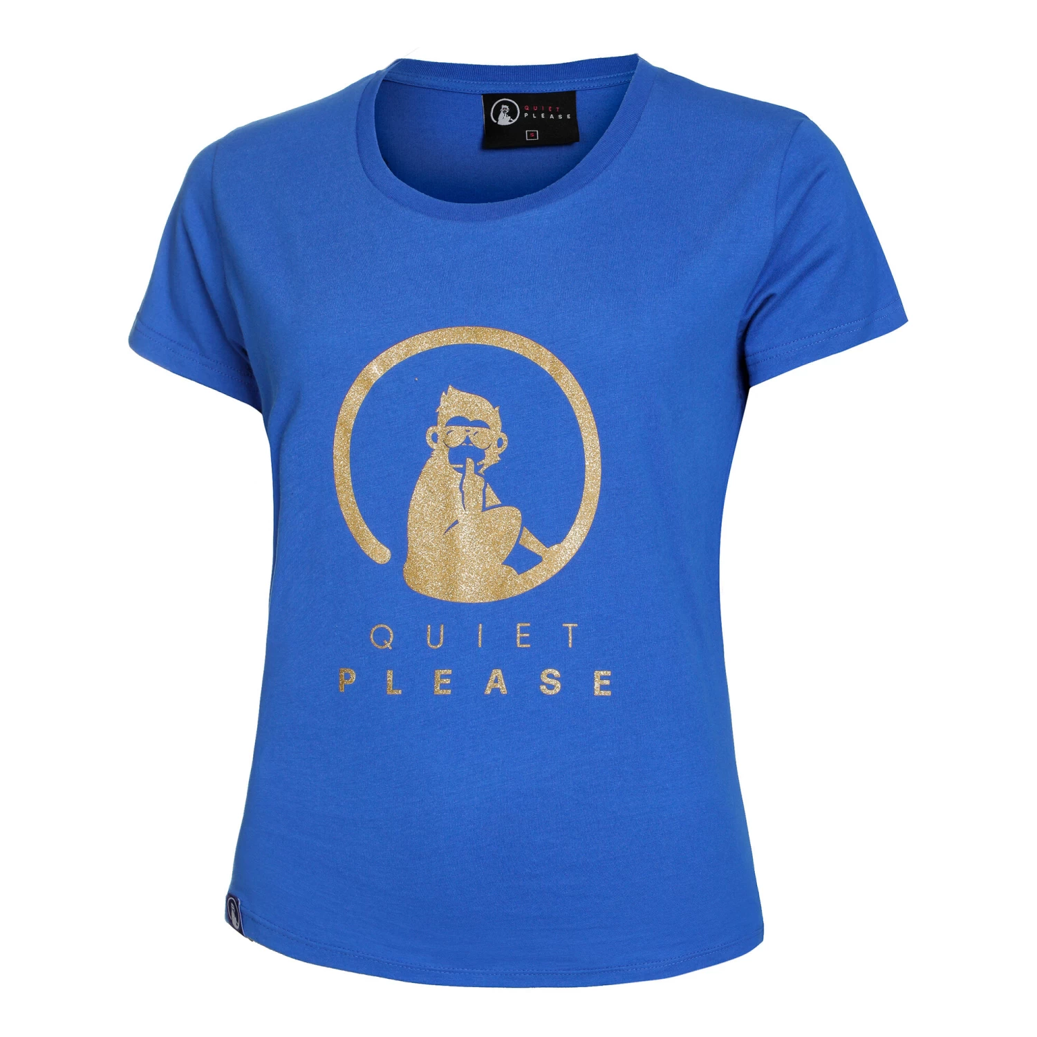 Retro Logo T-Shirt Women - Blue, Gold 1 Retro Logo T-Shirt Women - Blue, Gold