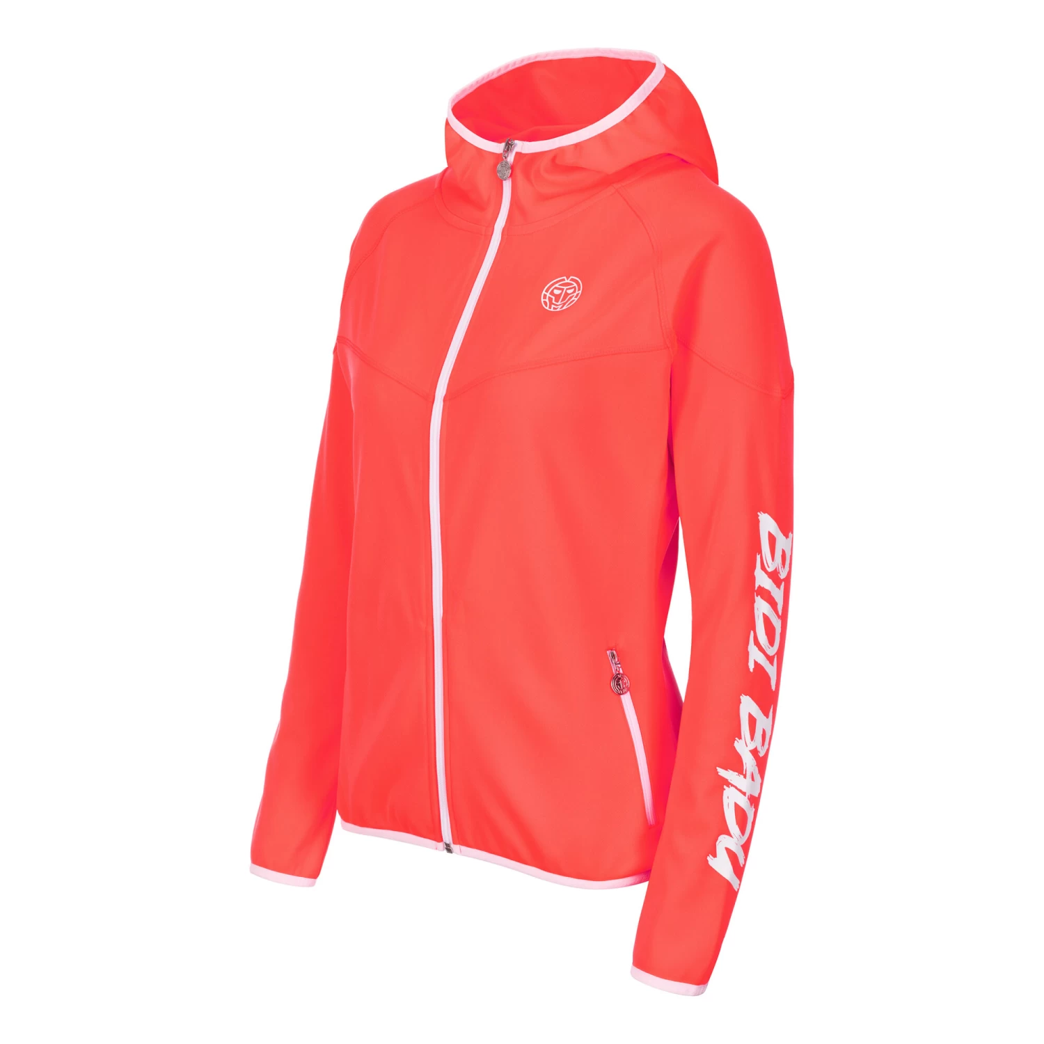 BIDI BADU Inga Tech Training Jacket Women - Coral, White 9 BIDI BADU Inga Tech Training Jacket Women - Coral, White - Image 9