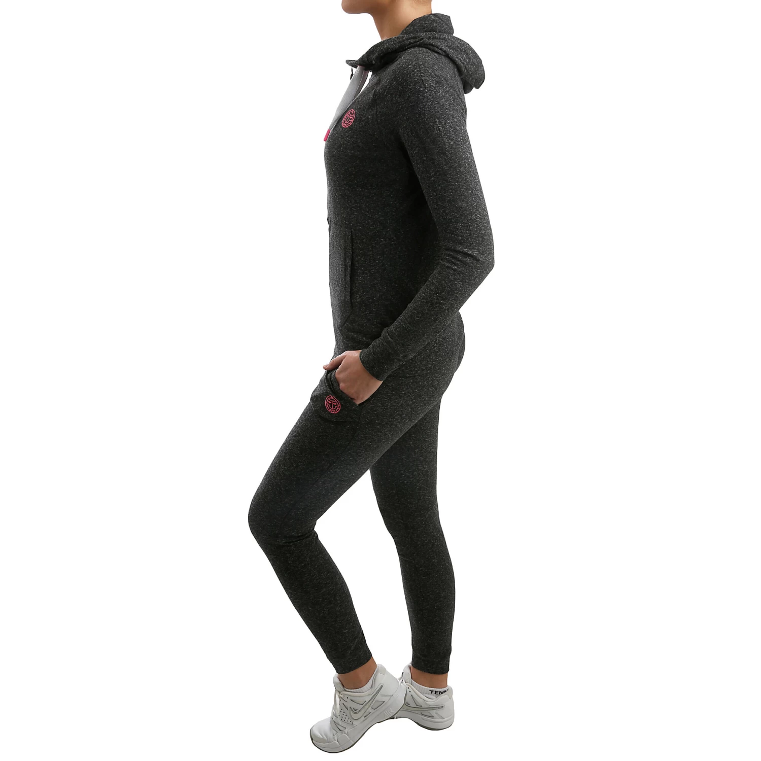 BIDI BADU Pixie Basic Tracksuit Women - Dark Grey, Pink 4 BIDI BADU Pixie Basic Tracksuit Women - Dark Grey, Pink - Image 4