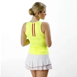 V-Neck Ruche Tank Top Special Edition Women - Neon Yellow -Sports Supplies Shop 00925000 11
