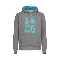 BIDI BADU Lamin Lifestyle Hoody Boys - Grey, Turquoise