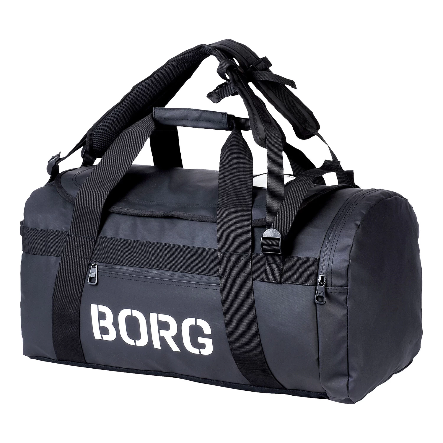 BJØRN BORG Duffle 35L Sports Bag - Black, White 4 BJØRN BORG Duffle 35L Sports Bag - Black, White - Image 4