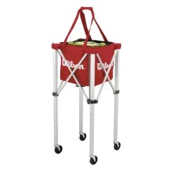 Wilson Tennis Teaching 150 Ball Cart With Wheels - Red