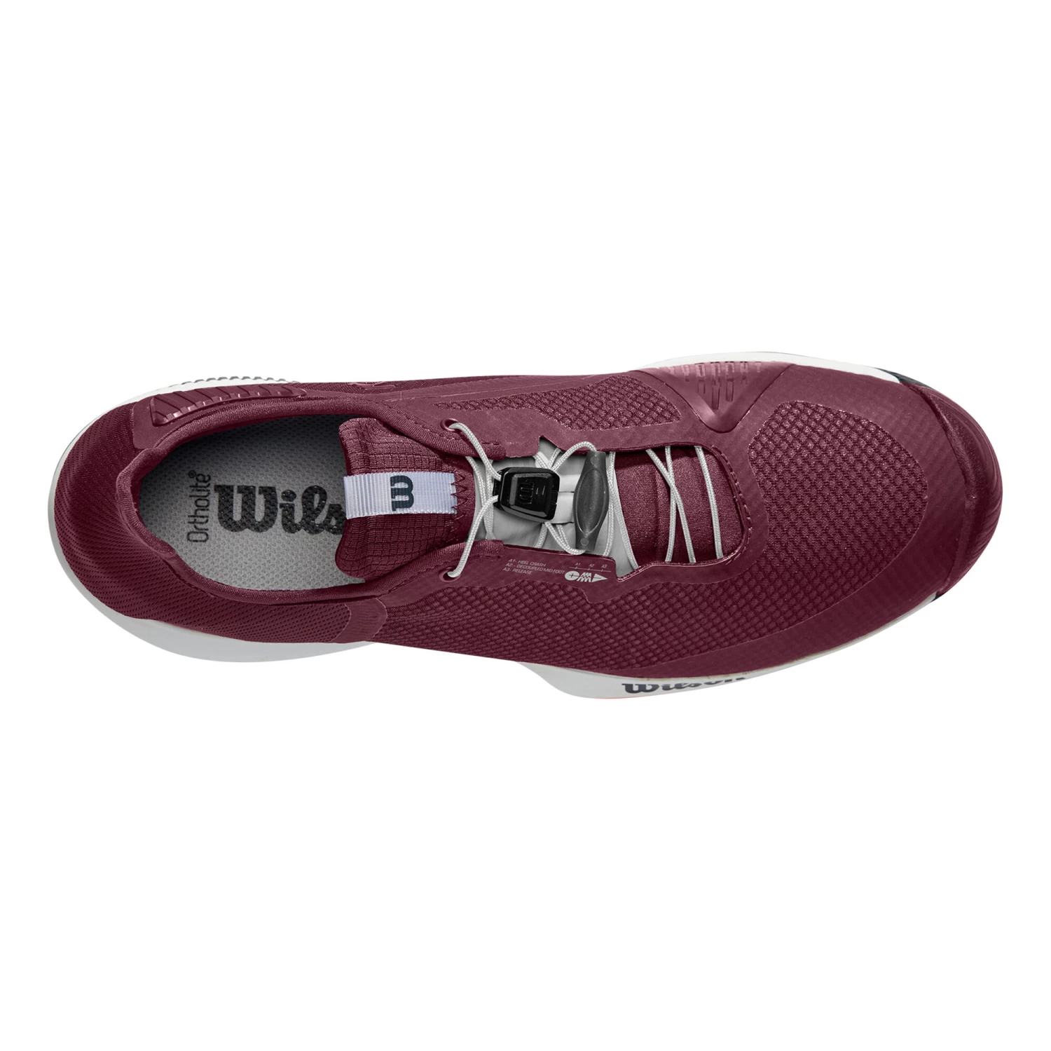 Wilson Kaos Rapide All Court Shoe Women - Dark Red, White 3 Wilson Kaos Rapide All Court Shoe Women - Dark Red, White - Image 3