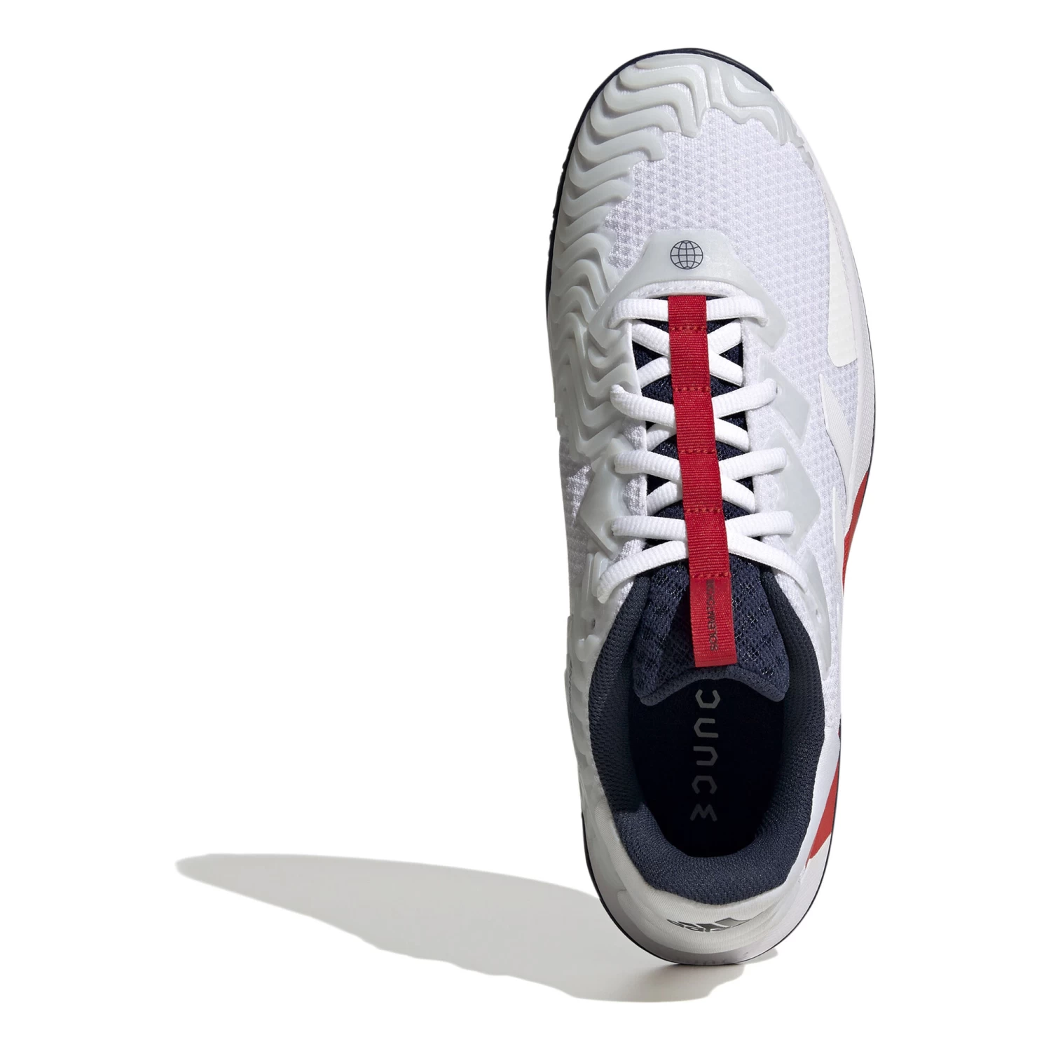 ADIDAS Sole Match Control OC Padel Shoe Men - White, Dark Red 2 ADIDAS Sole Match Control OC Padel Shoe Men - White, Dark Red - Image 2