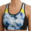 Head Cross Sports Bras Women - Light Blue, Lemon