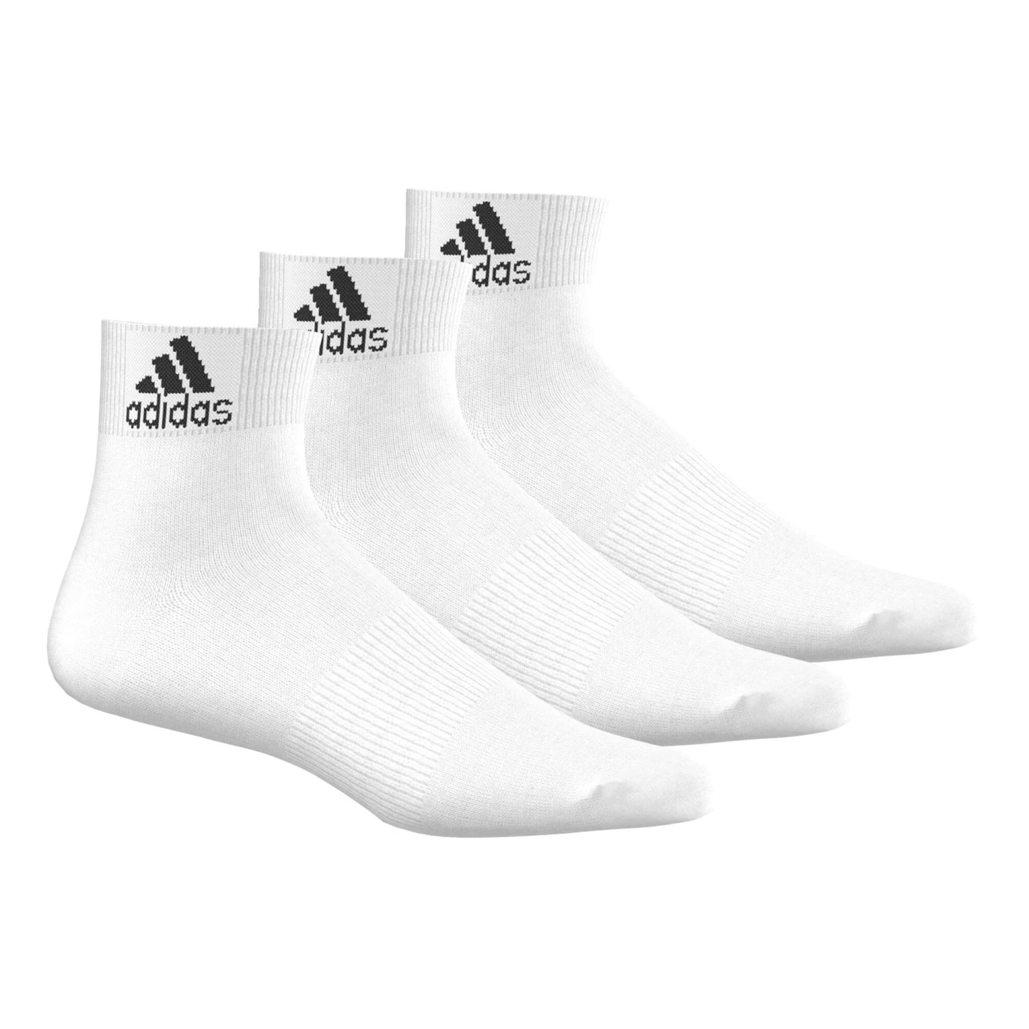 ADIDAS Performance Ankle Thin Sports Socks 3 Pack - White, Black 1 ADIDAS Performance Ankle Thin Sports Socks 3 Pack - White, Black