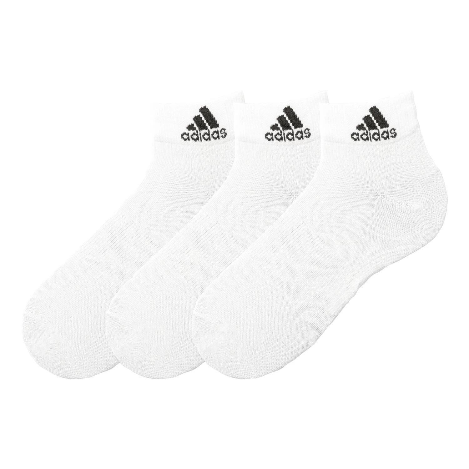 ADIDAS Performance Ankle Thin Sports Socks 3 Pack - White, Black 2 ADIDAS Performance Ankle Thin Sports Socks 3 Pack - White, Black - Image 2