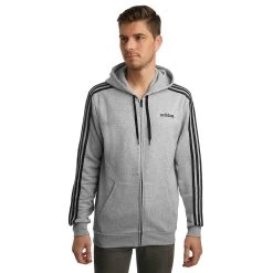 ADIDAS Essentials 3 Stripes Zip Hoodie Men - Lightgrey, Black 10 ADIDAS Essentials 3 Stripes Zip Hoodie Men - Lightgrey, Black -Sports Supplies Shop 11755000 24