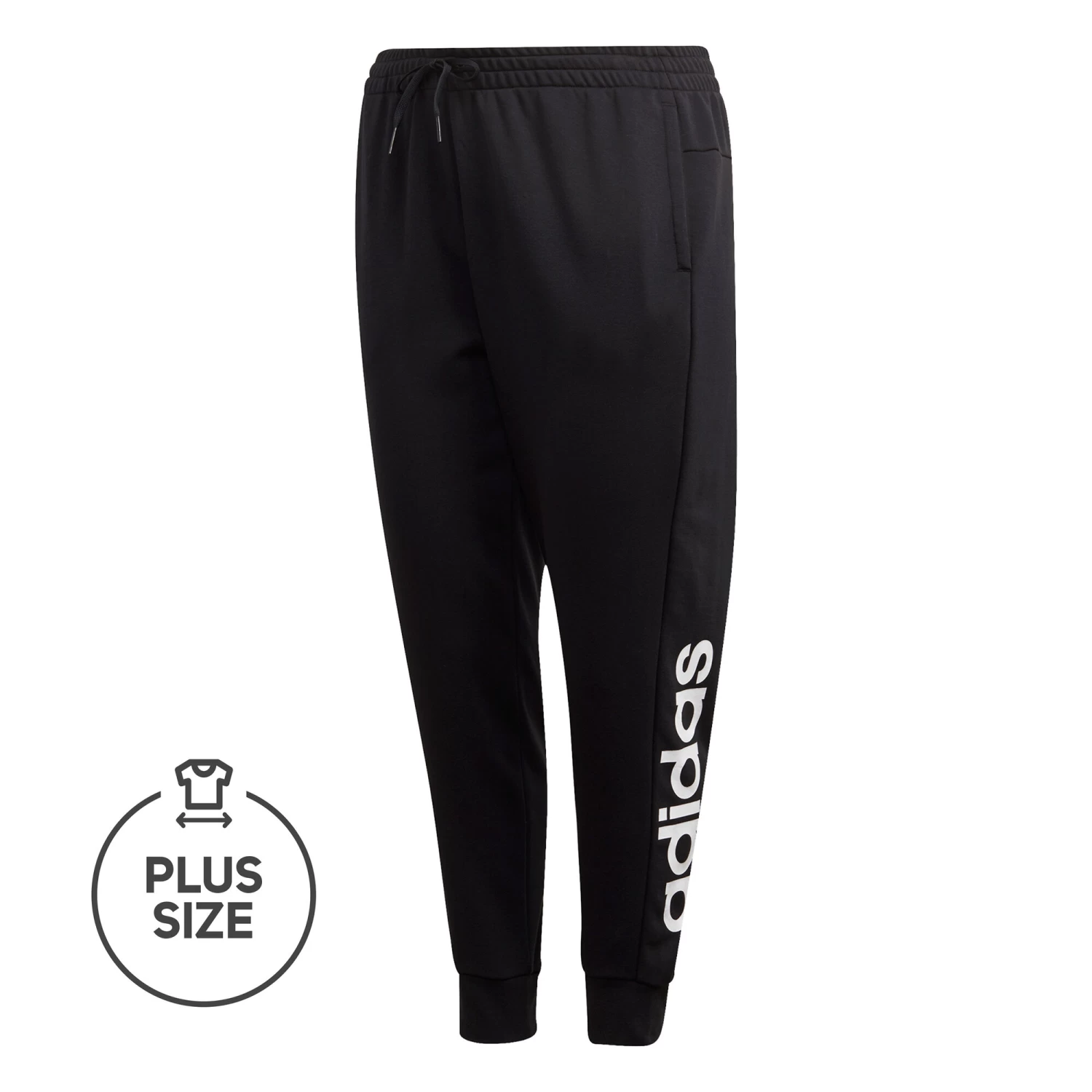ADIDAS Essentials Inc Plus Size Training Pants Women - Black, White 1 ADIDAS Essentials Inc Plus Size Training Pants Women - Black, White