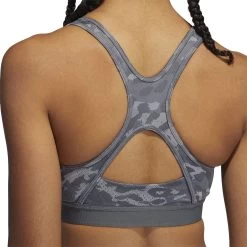 ADIDAS All Over Print Sports Bras Women - Dark Grey, Grey -Sports Supplies Shop 14565000 15