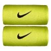 Nike Swoosh Doublewide Wristband 2 Pack - Lime, Black
