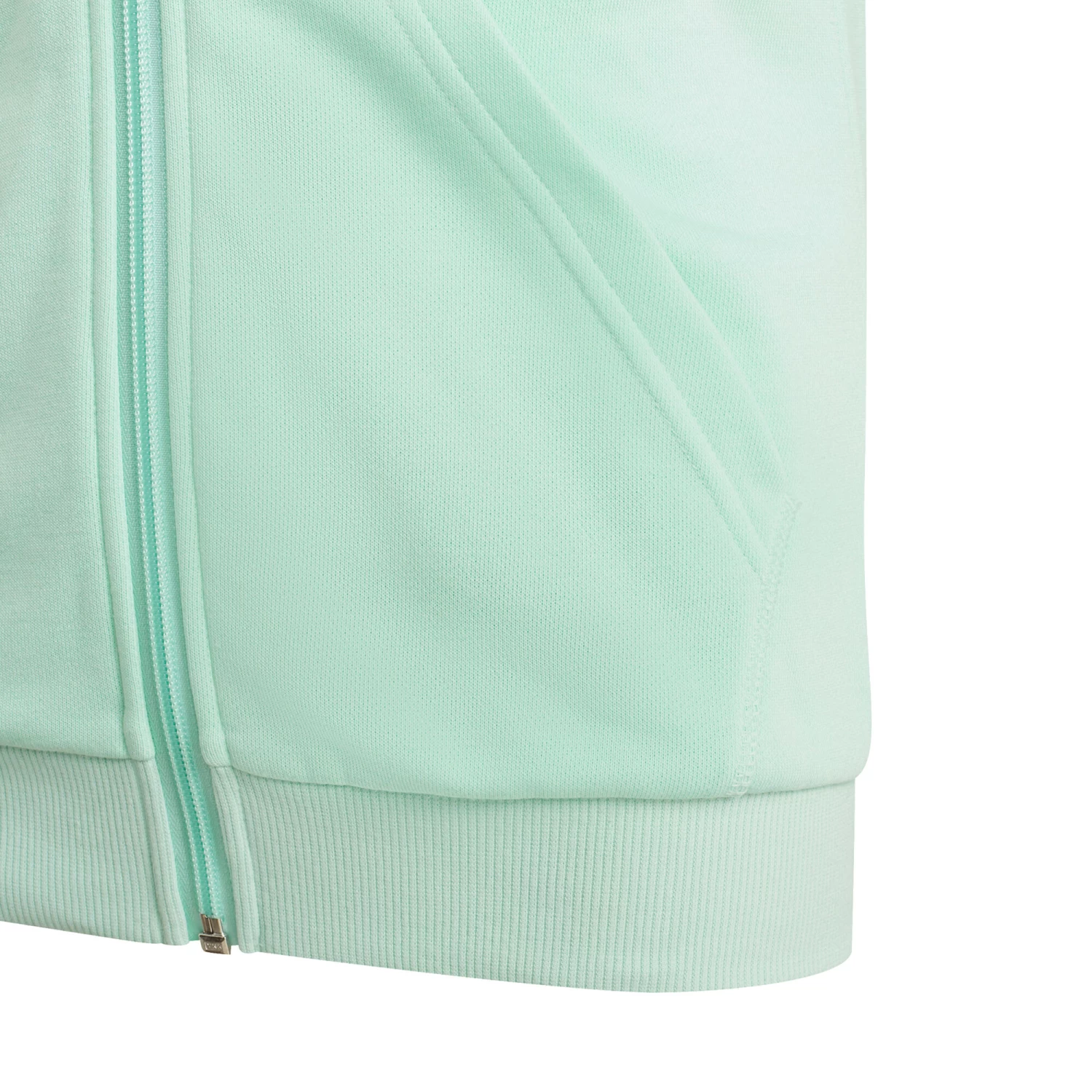 ADIDAS Essentials Linear Zip Hoodie Girls - Mint, White 5 ADIDAS Essentials Linear Zip Hoodie Girls - Mint, White - Image 5