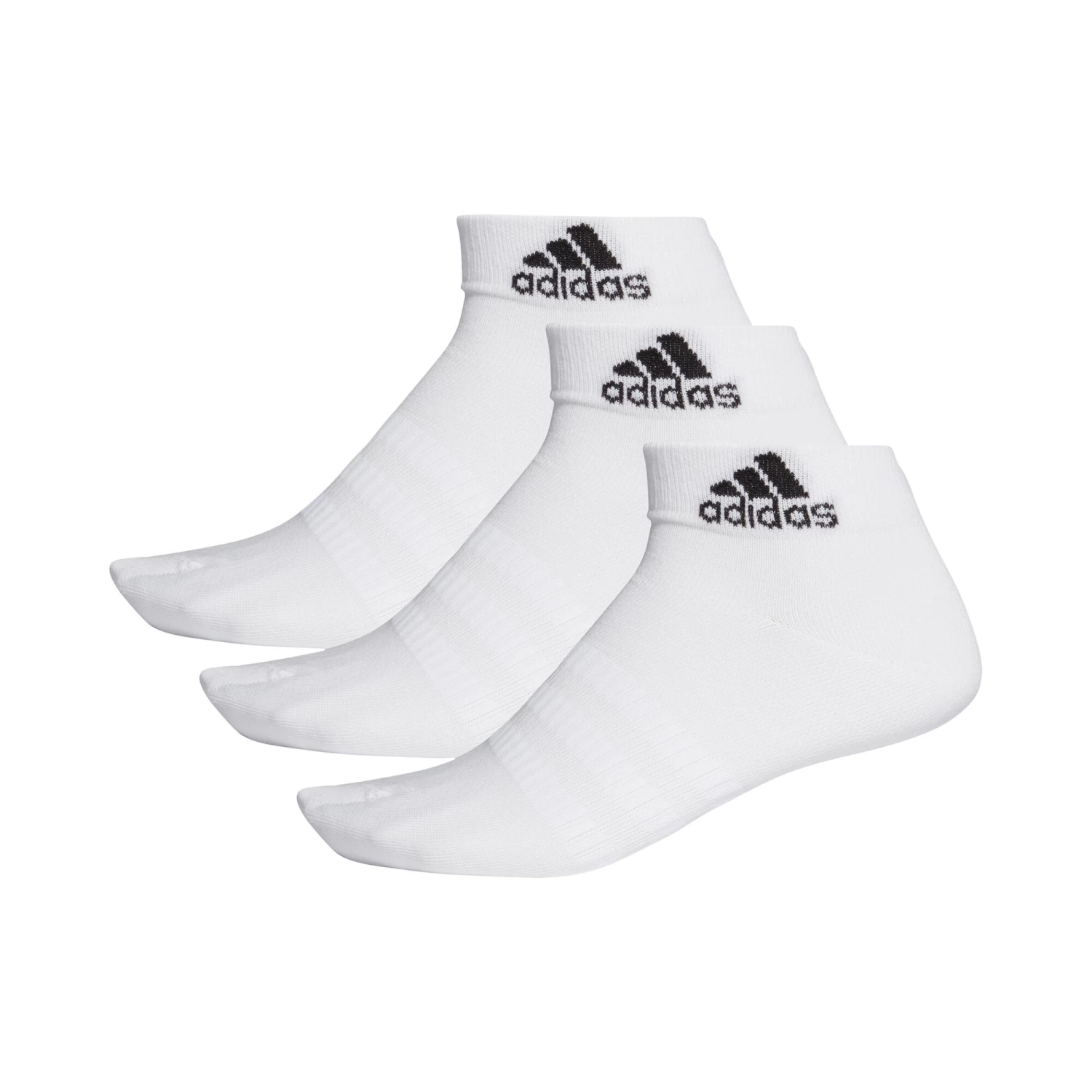 ADIDAS Light Ankle Sports Socks 3 Pack - White, Black 1 ADIDAS Light Ankle Sports Socks 3 Pack - White, Black