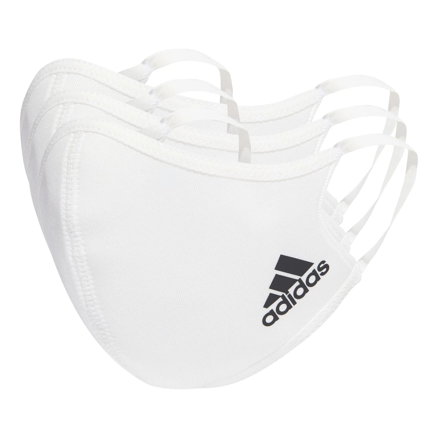 ADIDAS Sportswear M/L Face Mask 3 Pack - White, Black 1 ADIDAS Sportswear M/L Face Mask 3 Pack - White, Black