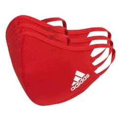 ADIDAS Sportswear M/L Face Mask 3 Pack - Red, White