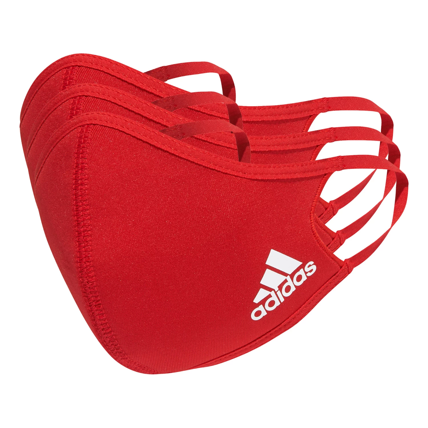 ADIDAS Sportswear M/L Face Mask 3 Pack - Red, White 1 ADIDAS Sportswear M/L Face Mask 3 Pack - Red, White