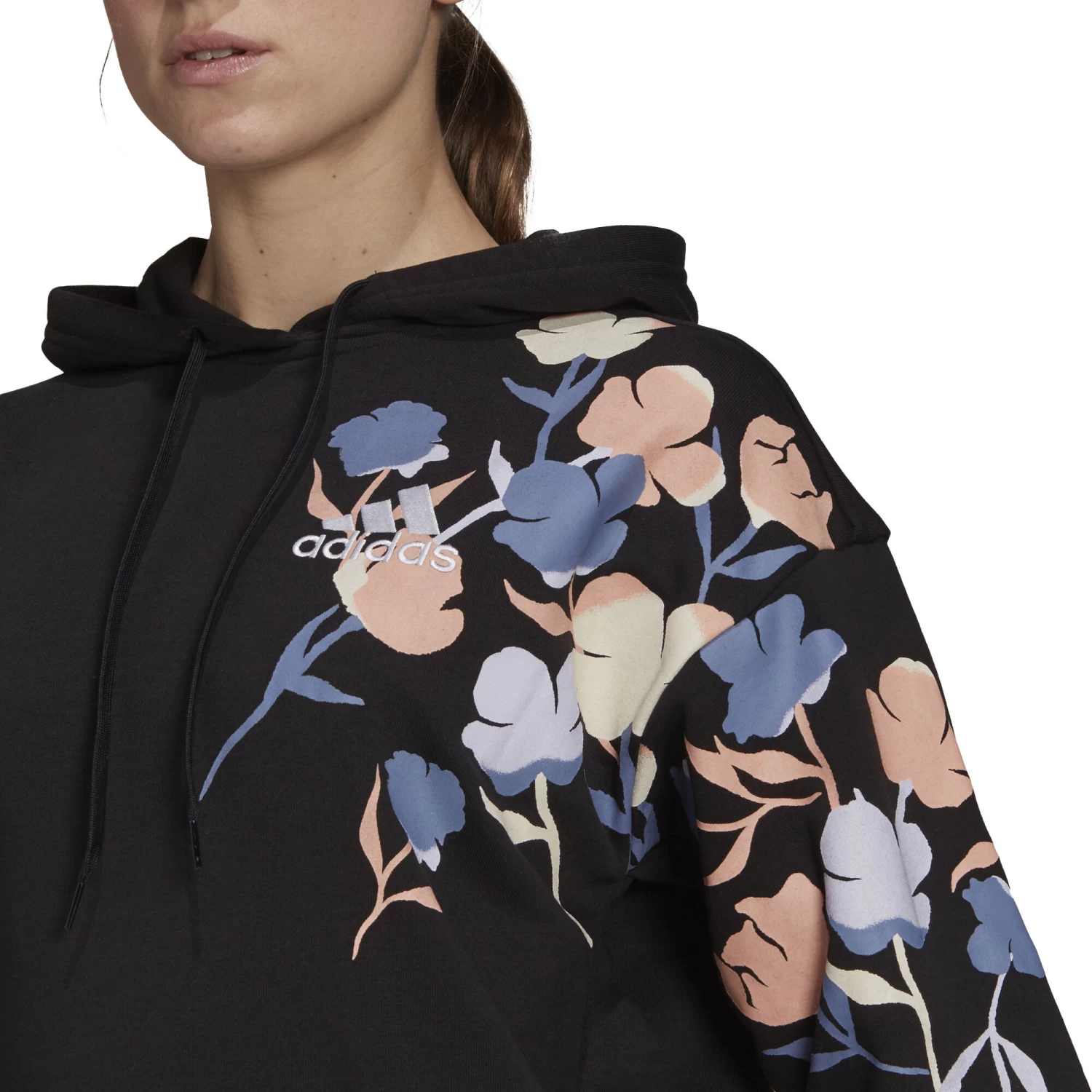 ADIDAS Floral Hoody Women - Black, Multicoloured 6 ADIDAS Floral Hoody Women - Black, Multicoloured - Image 6
