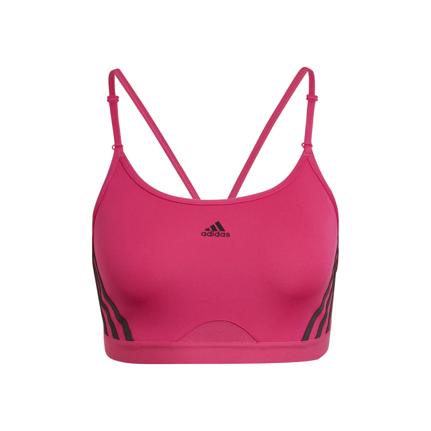 ADIDAS Aeroreact Low-Support 3 Stripes Sports Bras Women - Pink 1 ADIDAS Aeroreact Low-Support 3 Stripes Sports Bras Women - Pink