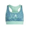 ADIDAS Training AEROREADY PowerReact Animal Print Padded Sports Bras Girls - Mint, Turquoise