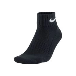 Nike Value Cotton Quarter Tennis Socks 3 Pack - Black, White -Sports Supplies Shop 43589000 10