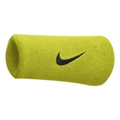 Nike Rafael Nadal Tennis Premier Doublewide Wristband 2 Pack - Neon Yellow, Black