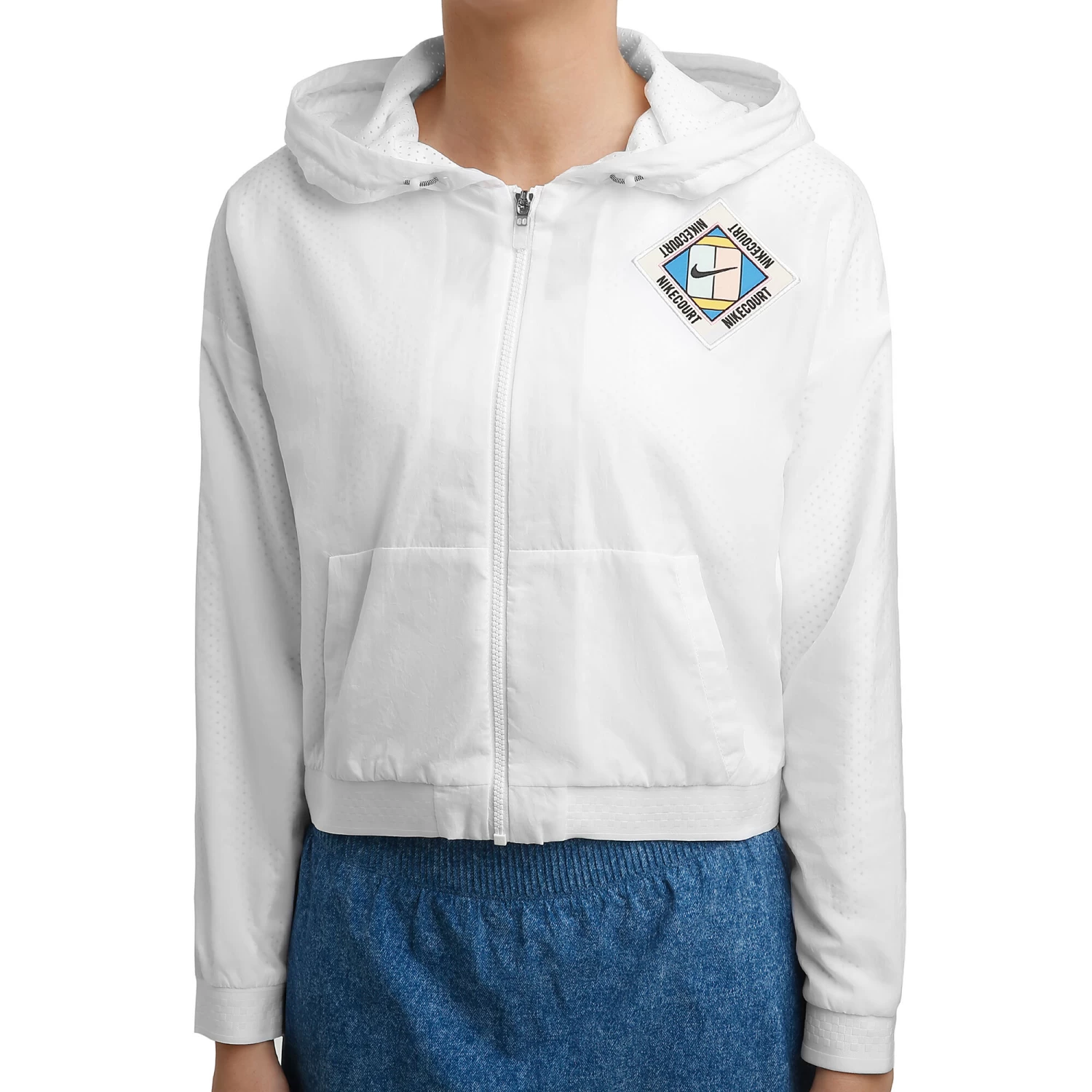 Nike Court Stadium Training Jacket Women - White, Blue 1 Nike Court Stadium Training Jacket Women - White, Blue