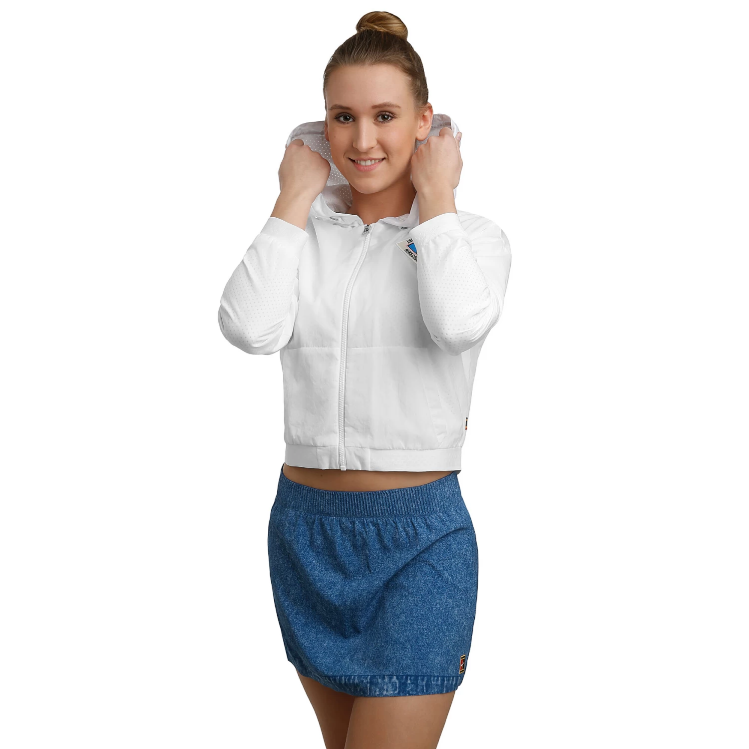 Nike Court Stadium Training Jacket Women - White, Blue 3 Nike Court Stadium Training Jacket Women - White, Blue - Image 3