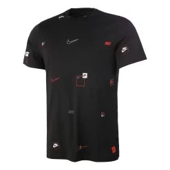 Nike Sportswear Logo AOP T-Shirt Men - Black, Multicoloured